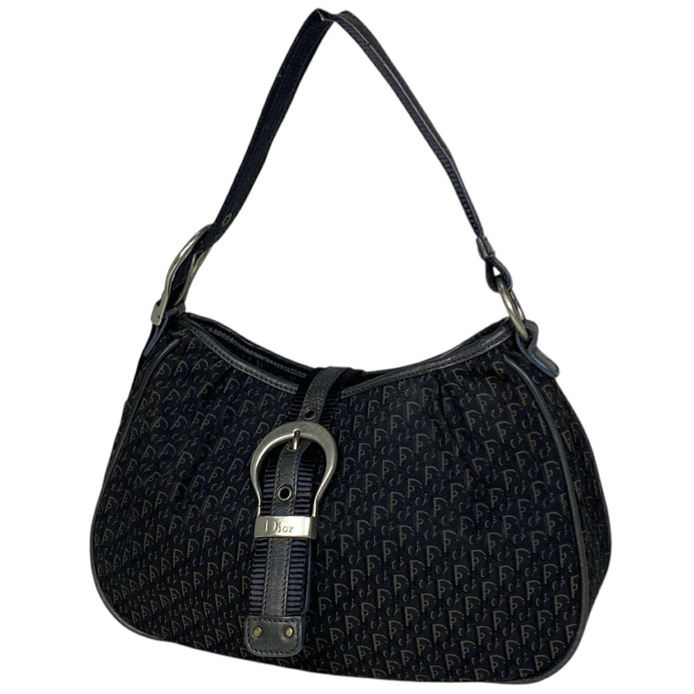 Christian Dior Trotter shoulder bag Hobo handbag canvas black